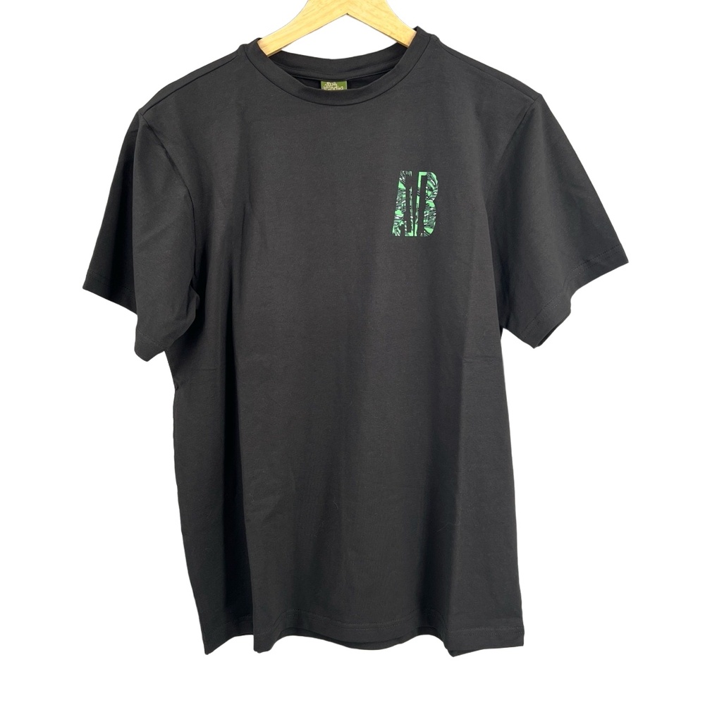 Agua Bendita Mens‎ T-shirt Black Short Sleeve Back Graphic Crew Neck Small New
